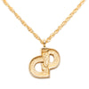Dior Gold Plated Strass CD Logo Pendant Necklace Secondhand