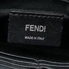Fendi Studded Leather Trimmed Zucca Coated Canvas Clutch Secondhand