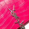 Saint Laurent Medium Croc Embossed Leather Kate Tassel Crossbody Secondhand
