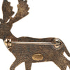 Chanel CC Gold Plated Faux Pearl Deer Brooch Secondhand