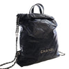 Chanel Large Quilted Shiny Calfskin 22 Backpack Secondhand