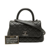 Chanel Mini Quilted Caviar Coco Top Handle Bag Secondhand