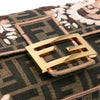 Fendi Zucca Canvas Paisley Embroidery Baguette Satchel Secondhand