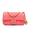 Chanel Mini Rectangular Classic Lambskin Pearl Crush Single Flap Secondhand