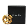 Chanel Gold Plated CC Brooch Secondhand