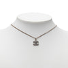 Chanel CC Brass and Strass Pendant Necklace Secondhand