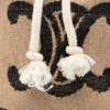 Secondhand Celine Small Triomphe Raffia Drawstring Bucket Bag