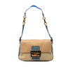 Fendi Mini Suede and Calfskin Colorblock Tortoiseshell Chain Mamma Forever Secondhand