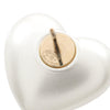 Chanel CC Gold Plated Faux Pearl and Rhinestone Heart Earrings Secondhand