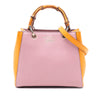 Gucci Mini Bicolor Calfskin Bamboo Shopper Satchel Secondhand