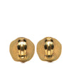 Secondhand Chanel CC Gold Plated Round Clip On Earrings
