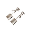 Secondhand Chanel CC Brass Cambon Ligne Drop Pushback Earrings