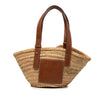 LOEWE Small Raffia Anagram Basket Tote Secondhand