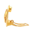 Chanel CC Gold Plated Round Clip On Earrings Secondhand