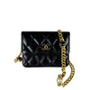 Chanel Mini Quilted Lambskin Resin Pearl Chain Flap Secondhand