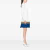 Gucci GG Supreme and Calfskin Cut Out Interlocking G Clutch Secondhand