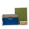 Gucci GG Supreme and Calfskin Cut Out Interlocking G Clutch Secondhand