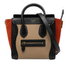 Celine Nano Tricolor Nubuck and Drummed Calfskin Luggage Tote Secondhand