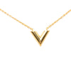 Louis Vuitton Gold Plated Essential V Necklace Secondhand