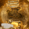 Chanel CC Gold Plated Shell Clip On Earrings Secondhand