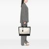 Saint Laurent Bicolor Canvas and Leather Cabas Tote Secondhand
