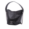 Chanel Calfskin and Tweed Small Piercing Light Bucket Bag Secondhand
