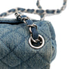 Chanel Mini Square CC Quilted Denim Single Flap Secondhand
