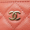 Chanel CC Quilted Caviar Double Zip Clutch With Chain Secondhand