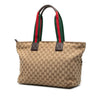 Gucci GG Canvas Web Tote Secondhand