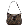 Fendi Zucca Canvas Double Flap Shoulder Bag Secondhand
