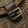 Fendi Zucca Canvas Double Flap Shoulder Bag Secondhand