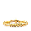 Chanel Gold Plated CC Engraved Cross Bracelet Secondhand