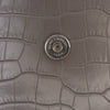 Saint Laurent Croc Embossed Leather Monogram Sunset Chain Wallet Secondhand