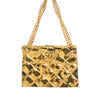 Chanel CC Gold Plated Quilted Flap Bag Brooch Secondhand