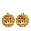 Secondhand Chanel CC Gold Plated Round Clip On Earrings