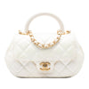 Chanel CC Quilted Lambskin Top Handle Bag Secondhand