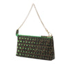 Fendi Zucca Spalmati Dots Chain Pochette Secondhand