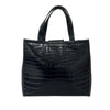 Ferragamo Croc Embossed Leather Vara Bow Satchel Secondhand