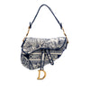 Dior Embroidered Canvas Toile de Jouy Saddle Bag Secondhand