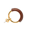 Hermès Gold Plated Barenia Loop Earrings Secondhand