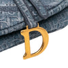 Dior Oblique Denim Embroidered Saddle Bag Secondhand
