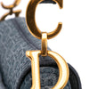Dior Oblique Denim Embroidered Saddle Bag Secondhand
