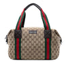 Gucci GG Canvas Web Duffle Bag Secondhand