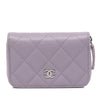 Chanel CC Quilted Caviar Compact Zip Coin Pouch Secondhand