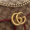 Gucci Small GG Marmont Matelasse Diagonal GG Canvas and Leather Shoulder Bag Secondhand