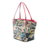 Burberry Small Haymarket Check Floral Print Coated Canvas Canterbury Tote Secondhand