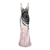 Secondhand Roberto Cavalli Zebra and Rose Pattern Knot Dress - '00s