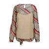 Secondhand DKNY Printed Blouse with Ruffles - '10s
