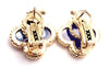 Van Cleef & Arpels Vintage Lapis Lazuli Alhambra Yellow Gold Earrings Secondhand