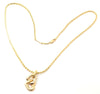 Cartier Double Heart Pendant Chain Yellow and White Gold Necklace Secondhand